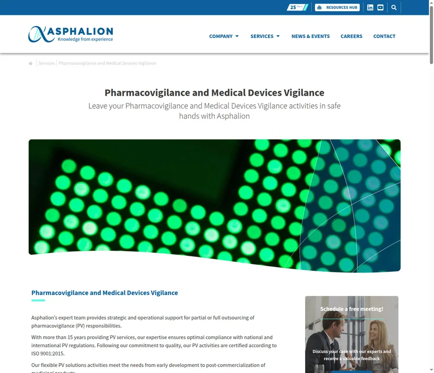 ASPHALION pharmacovigilance and medical devices vigilance page, captured 22 October 2026