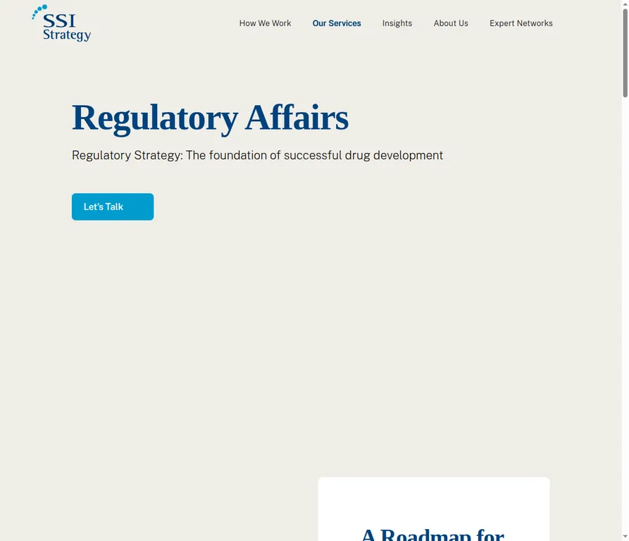 SSI Strategy homepage, the current home for NDA Group’s integrated advisory offer